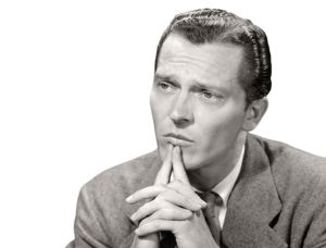 UNITED STATES - CIRCA 1950s:  Businessman with worried expression.  (Photo by George Marks/Retrofile/Getty Images)